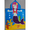 (BC-PB1018) Good Quality 100% Cotton Printed Cutely Kids Beach Poncho